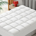 California King Mattress Topper - Extra Thick Mattress Pad Cover - Pillow Top with Soft Breathable Spiral Fiber Filling, 8-21 Inch Deep Pocket, Cooling, White