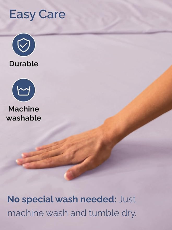Extra Deep Queen Fitted Sheet - Hotel Luxury Single Fitted Sheet Only - Easily Fits 18 inch to 24 inch Mattress - Ultra Soft, Wrinkle Free w/Extra Deep Pockets - Breathable & Comfy - Light Lavender