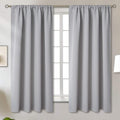 BGment Rod Pocket Room Darkening Curtains for Bedroom - Thermal Insulated Blackout Curtain Drapes for Living Room, 52 x 63 Inch, 2 Panels, Light Grey