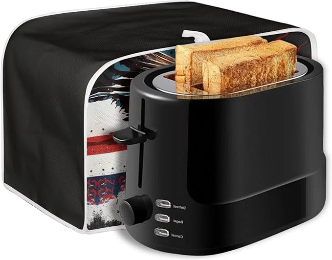 ZFRXIGN Bald Eagle Toaster Cover 2 Slice Wide Slot Small Appliance Covers Kitchen Decor Accessories Toaster Oven Cover Bread Maker Cover American Flag Patiotic Decor
