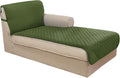 U-NICE HOME Sectional Couch Cover for Dogs Chaise Lounge Reversible Sofa Cover Furniture Protector Cover for Pets with Elastic Adjustable Strap (Chaise Lounge, Huntergreen/Sage)