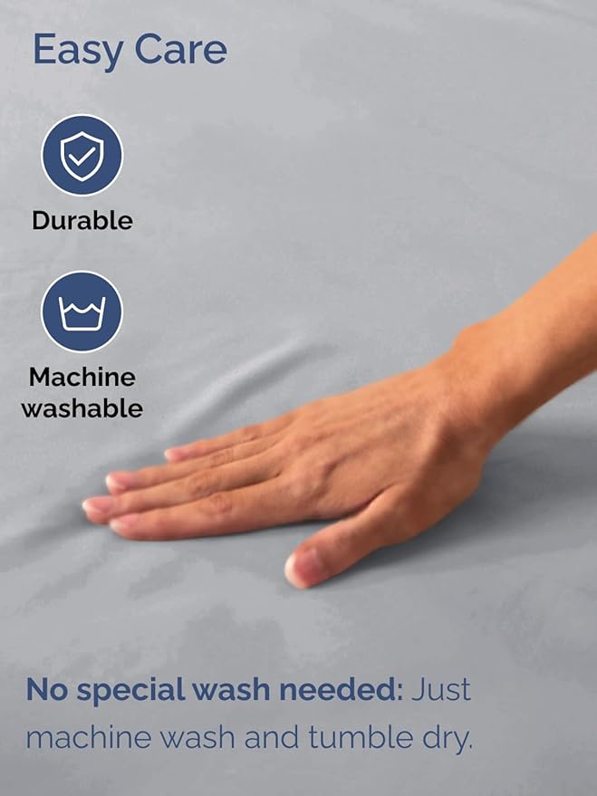 Extra Deep King Fitted Sheet - Hotel Luxury Single Fitted Sheet Only - Easily Fits 18 inch to 24 inch Mattress - Ultra Soft, Wrinkle & Fade Free w/Extra Deep Pockets - Breathable & Comfy - Steel Blue