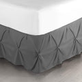 Nestl Grey Bed Skirt Twin Size, Pinch Pleat Twin Bed Skirt, 14" Inch Drop Twin Bedskirt, Hotel Quality Grey Bed Skirts, Premium Microfiber Bedskirt for Twin Bed, Grey Twin Bed Skirt