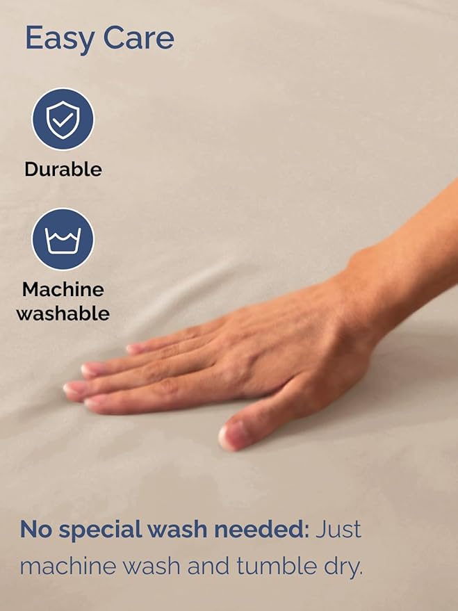 Extra Deep King Fitted Sheet - Hotel Luxury Single Fitted Sheet Only - Easily Fits 18 inch to 24 inch Mattress - Ultra Soft, Wrinkle Free w/Extra Deep Pockets - Easy-Care, Breathable & Comfy - Wheat