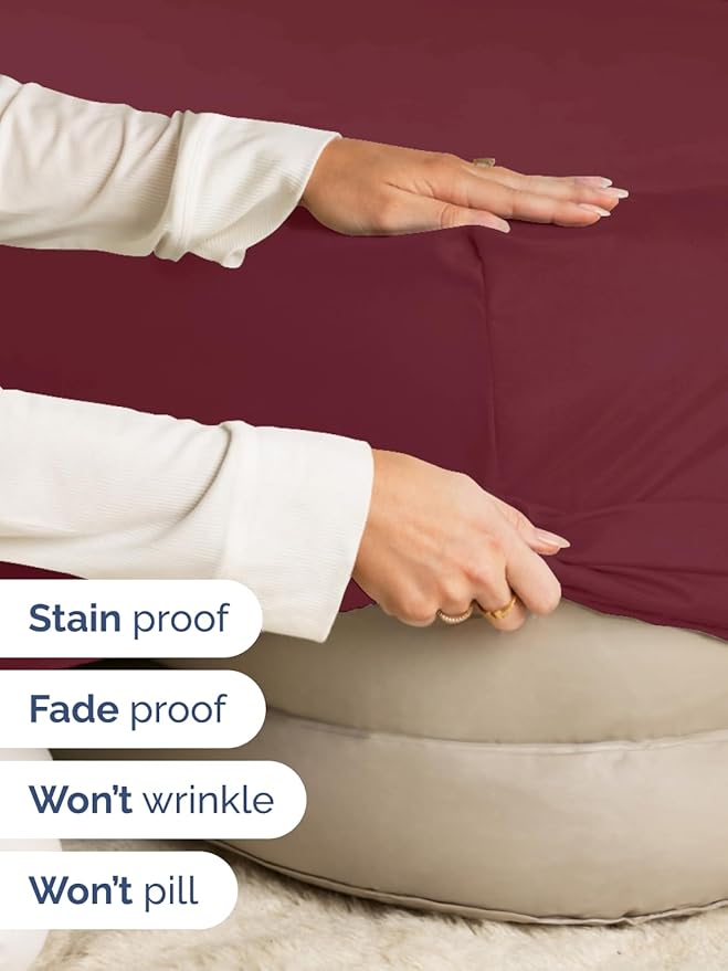Extra Deep Queen Fitted Sheet - Hotel Luxury Single Fitted Sheet Only - Easily Fits 18 inch to 24 inch Mattress - Ultra Soft, Wrinkle & Fade Free w/Extra Deep Pockets - Breathable & Comfy - Burgundy