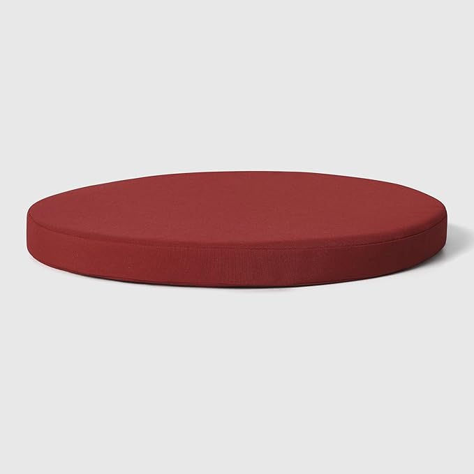 WestinTrends Solace Outdoor Patio Kitchen Dining Chair Round Seat Cushions Set of 4, 16 x 16, Red