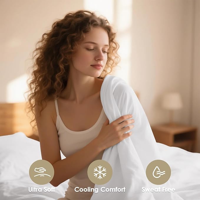 King Sheet Set - Luxury 4 Piece Silky Soft Breathable Cooling Bed Sheet Set, 16" Extra Deep Pocket King Sheets Clearance Wrinkle Free Easy Care Bedding Sheets, White