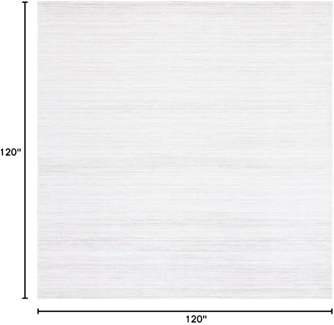 SAFAVIEH Vision Collection Square Rug - 10' Square, Ivory Grey, Modern Ombre Design, Non-Shedding & Easy to Clean, Ideal for Living Room, Bedroom, Dining Space (VSN606K)