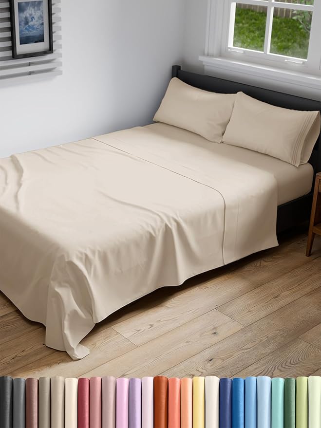 Full XL Bed Sheets - Extra Long Extended Full Sheet – Luxurious, Easy-Fit Sheet Set - Fits between 8” to 16" Deep Pockets, 54" x 80" for Full XL Mattresses - Ideal for Extra Long Full Beds