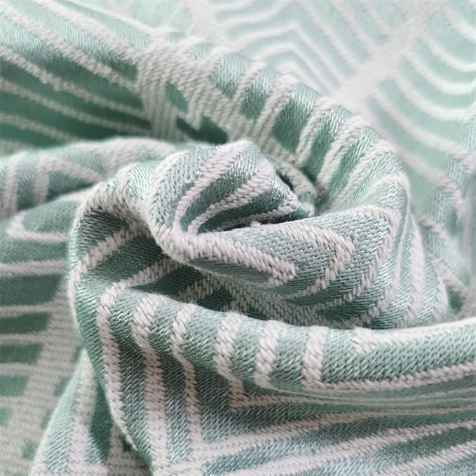 Simple Bedside Table Tassel Cover Cloth, Tablecloth Cover Towel, Suitable for Bedside Table TV Microwave Washing Machine Refrigerator Dust Cover (Light Green, 15.7 * 35.4 inches)