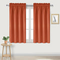 DWCN Blackout Curtains Thermal Insulated, Energy Saving & Noise Reducing Bedroom and Living Room Curtains, Burnt Ochre, W 38x L 45 Inch, Set of 2 Rod Pocket Curtain Panels