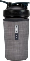Sok It BotlSok Protein Blender Shaker Bottle Sleeve Insulated Neoprene Cover (Anthracite, Fits 24oz Blender)