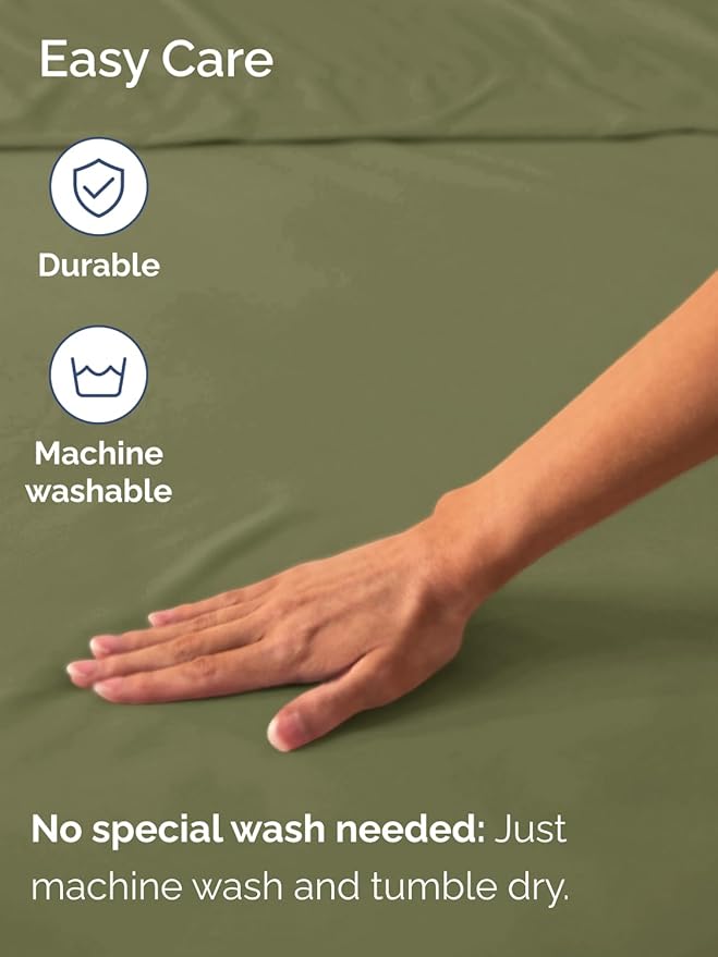 Extra Deep King Fitted Sheet - Hotel Luxury Single Fitted Sheet Only - Easily Fits 18 inch to 24 inch Mattress - Ultra Soft, Wrinkle & Fade Free w/Extra Deep Pockets - Breathable & Comfy - Sage Green