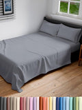 Full XL Bed Sheet Set - 4 Piece Extra Long Extended Full XL Sheets - Soft, Breathable & Cooling - Fits 8” to 16" Mattress w/ Deep Pockets - 54" x 80" - Easy-Fit, Wrinkle & Fade Resistant - Steel Blue