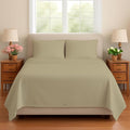 Sleeper Sofa 4 Piece Bed Sheet Set Premium Quality 100% Cotton 500 Thread Count, Smooth & Super Soft Sateen Weave, Extra Soft Bed Sheets, Wrinkle Free, 4 Inch Deep Pocket (Queen, Beige)