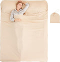 Sleeping Bag Liner Camping Adult Sleep Sack Lightweight Travel Sheet for Hotel Bed Compact Ultralight Essential Cleaning Supplies Kit Travel Bedding Set for Backpacking