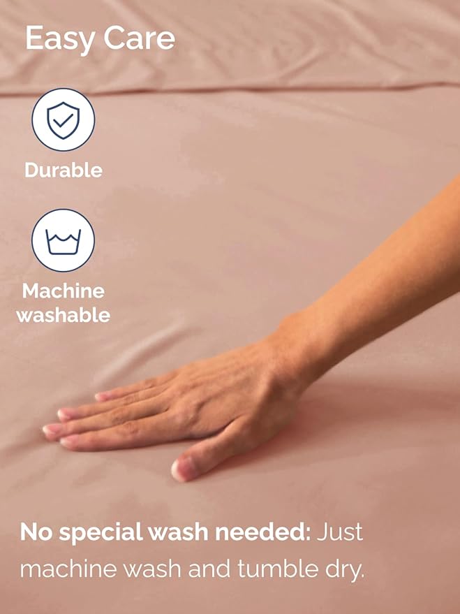Extra Deep Twin XL Fitted Sheet - Hotel Luxury Single Fitted Sheet Only - Easily Fits 18 inch to 24 inch Mattress - Ultra Soft, Wrinkle & Fade Free w/Extra Deep Pockets - Breathable & Comfy - Mauve