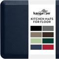 KANGAROO Thick Ergonomic Anti Fatigue Mats for Kitchen Floor, 58x20, Cushioned Standing Office Desk Mat, Waterproof Scratch Resistant Topside, Supportive All Day Comfort Padded Foam Rugs, Navy