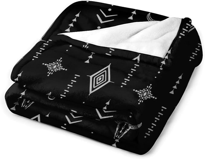 Southwest Blanket, Soft Native Tribal Vintage Abstract Ethnic Pattern Blanket Ethnic Aztec Print Throw Blanket for Couch Sofa 40"x50"