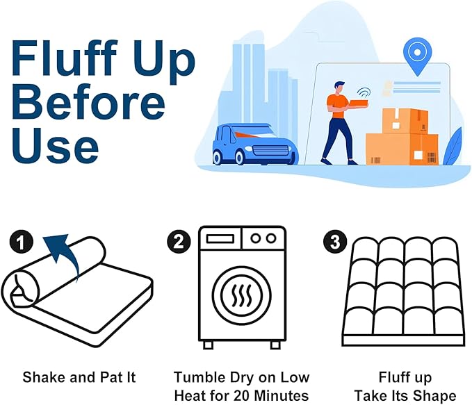 COONP Full Mattress Topper, Extra Thick Pillowtop, Cooling Plush Mattress Pad Cover Bed Topper Protector with 8-21 Inch Deep Pocket (Navy Blue, Full)