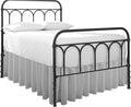 Cottingon Ruffled Bed Skirt with Split Corners-Dust Ruffle - 21" Drop 100% Microfiber Soft,Sheen & Luxurious Look - Bed Skirts (Light Grey -Full)