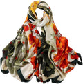 Fashion Scarves Scarf 100% Silk Feeling Scarf Silk Like Scarves Long Lightweight Sunscreen Shawls for Women