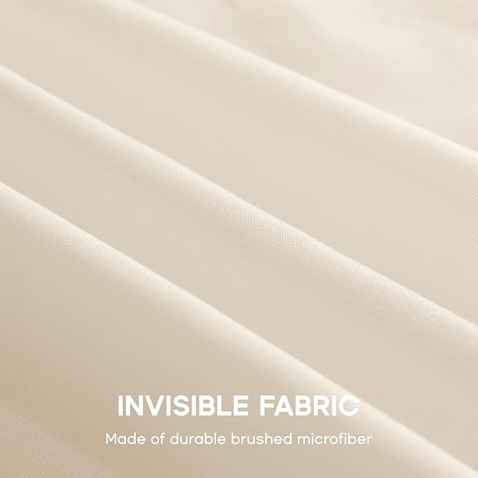 SONIVE Twin Bed Skirt,15" Drop Pleated Dust Ruffle,Classic Tailored Easy Fit Brushed Microfiber Skirts Hotel Quality Shrinkage & Fade Resistant Beige