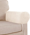 Stretch Sofa Armrest Covers Spandex Jacquard Arm Covers for Chairs and Sofas Anti-Slip Couch Armrest Covers with Sticker Furniture Armrest Protector for Sofa Couch Chair Recliner, Set of 2, Beige