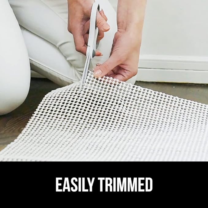 GORILLA GRIP Strong Rug Pad Gripper, 8x11 FT, US Designed, Grips Help Keep Area Rugs Safe and in Place, Slip and Skid Resistant Pads for Hard Floors, Under Carpet Mat Cushion and Hardwood Protection