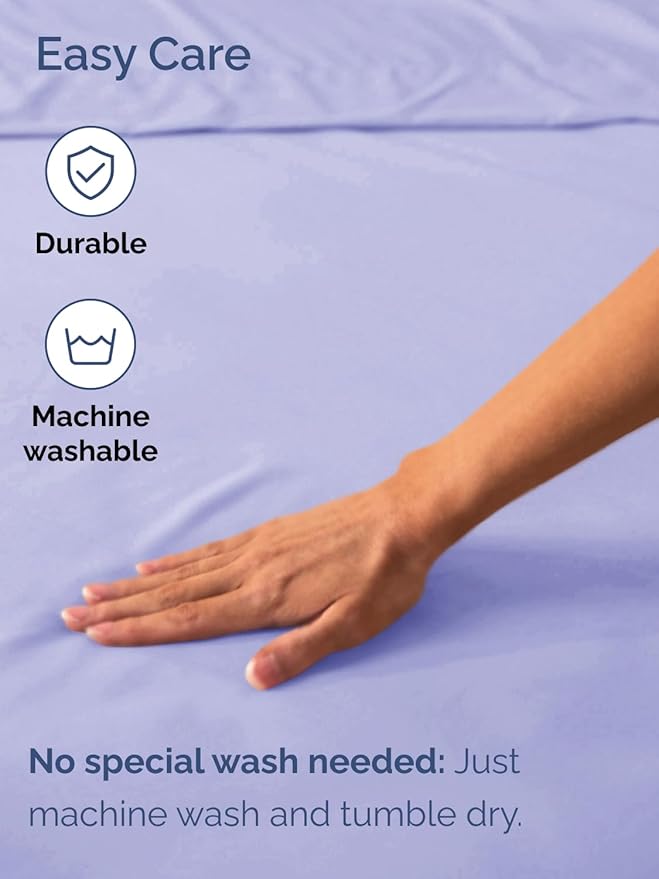 Extra Deep King Fitted Sheet - Hotel Luxury Single Fitted Sheet Only - Easily Fits 18 inch to 24 inch Mattress - Ultra Soft, Wrinkle & Fade Free w/Extra Deep Pockets - Breathable & Comfy - Lavender