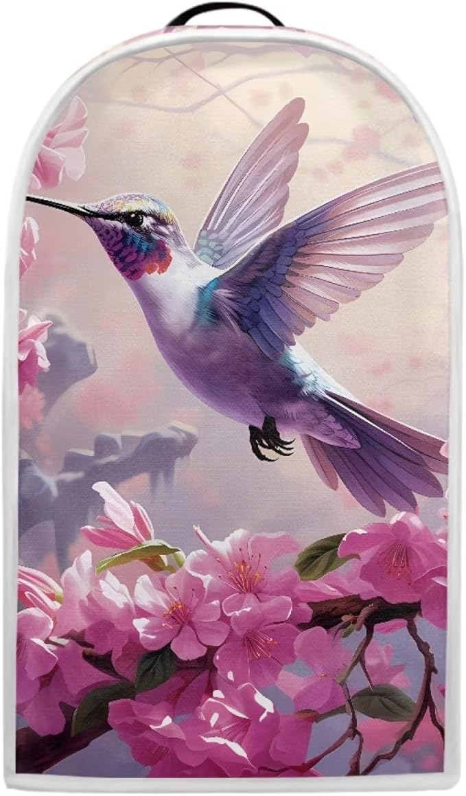 Talayituse Hummingbird Cherry Blossom Blender Dust Cover with Handle, Stand Mixer or Coffee Maker Appliance Cover Anti Fingerprint Dust Proof Stain Resistant Blender Cover for Home Kitchen
