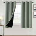 H.VERSAILTEX 100% Blackout Curtains for Bedroom Thermal Insulated Blackout Curtains Heat and Full Light Blocking Curtains for Living Room with Black Liner 2 Panels Set, 42 x 63 Inch, Cyan