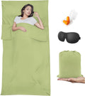 Sleeping Bag Liner,Travel Sheet & Adult Sleep Sack, Camping Sheets Travel Sleep Sack for Backpacking,Hotels & Hostels -Lightweight Single &Double Travel Sheet Camping Sheets