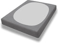PureFit Stretchy Box Spring Cover King - Elastic Fitted Box Spring Wrap Around 4 Sides, Wrinkle & Fading Resistant Fits King and C-King Size Beds, Light Gray