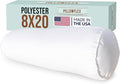 Pillowflex Bolster Pillow (8x20) - Round Roll Pillow Bolster Insert, Plush Polyester-Filled Insert for Decorative Shams, Odorless, Lint and Dust-Free Polyester Filling, No Lumps - (White)