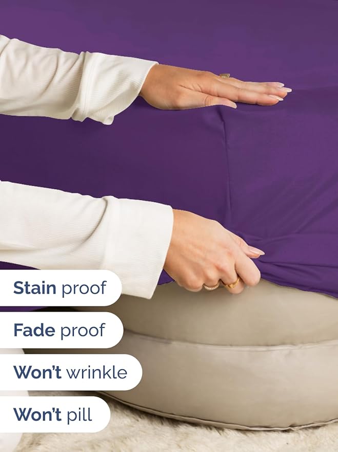 Extra Deep Cal King Fitted Sheet - Hotel Luxury Single Fitted Sheet Only - Easily Fits 18 inch to 24 inch Mattress - Ultra Soft, Wrinkle & Fade Free w/Extra Deep Pockets - Breathable & Comfy - Purple