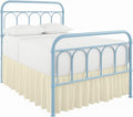 Ruffled Bed Skirt with Split Corners-Dust Ruffle - 24" Drop 100% Microfiber Soft,Sheen & Luxurious Look - Bed Skirts (Ivory -Queen)