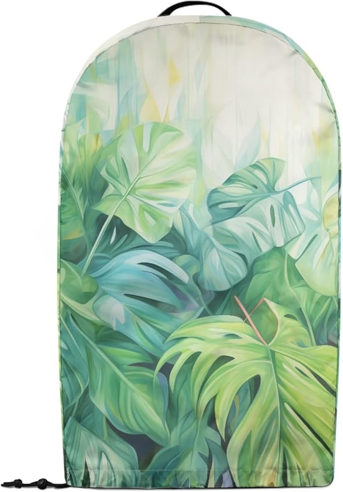 Green Palm Leaf Print Blender Dust Cover for Home Kitchen Small Appliance Decor, Anti Fingerprint Oil-proof Dust Protection Stand Mixer Cover Juicer Cover 9.4 x 7.2 x 15.9 inch
