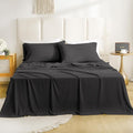 Twin Size Sheet Set - Hotel Luxury 3 Piece Soft Microfiber Breathable Cooling Twin Sheet Set,Fits 16" Deep Pocket Mattress, Easy Care Wrinkle Free Bedding Sheet and Pillowcase Bed Set, Dark Gray