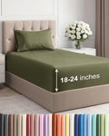Extra Deep Pocket Twin XL Sheets - 3 Piece Breathable & Cooling Bed Sheets - Hotel Luxury Bed Sheet Set - Soft, Wrinkle Free & Comfy - Easily Fits Extra Deep Mattresses - Deep Pocket Sage Green Sheets