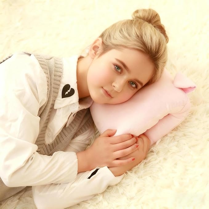Kids Cartoon Hand Pillow, Cute Plush Animal Hand Warmer Pillow, Children's Throw Pillow Cushions for Students to Take A Nap, Travel Essentials