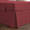 Mellanni Bed Skirt Twin Size - Bed Skirting - 15-Inch Tailored Drop Pleated Dust Ruffle - Hotel Luxury Bedding - Wrinkle, Fade, Stain Resistant - 1 Bedskirt (Twin, Brick Red)