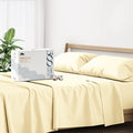 Mayfair Linen 100% Cotton Bed Sheets California King Sheet Set - 500 Thread Count Sheets Cal King Size 4 PC Set (Ivory), Soft, Cooling, 16" Deep Pocket Sateen Weave Cotton Bedsheet for Hot Sleepers