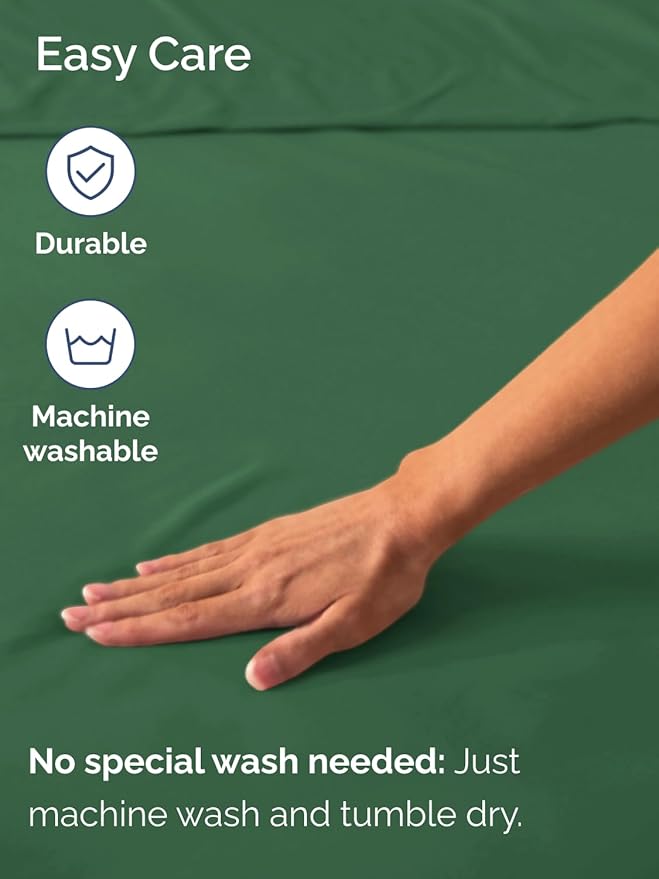 Extra Deep Twin Fitted Sheet - Hotel Luxury Single Fitted Sheet Only - Easily Fits 18 inch to 24 inch Mattress - Ultra Soft, Wrinkle Free with Extra Deep Pockets - Breathable & Comfy - Emerald Green