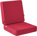 Outdoor Chair Cushions, Christmas Red Patio Chair Cushions 22x22x3 Inch, Waterproof Outdoor Cushions with Removable Cover for Sofa, Fade Resistant Patio Cushions for Outdoor Furniture