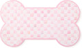 MACKENZIE-CHILDS Pup Placemat, Cute Pet Food Mat for Dog Bowls and Cat Bowls, Pink-and-White Rosy Check