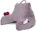 Nestl Reading Pillow for Kids & Teens with Shredded Memory Foam, Backrest Pillows for Reading, Watching, and Gaming, Use on the Couch, Bed, or Floor Adjustable Support with Washable Cover Dusty Purple