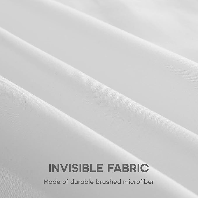 SONIVE Queen Bed Skirt,15" Drop Pleated Dust Ruffle,Classic Tailored Easy Fit Brushed Microfiber Skirts Hotel Quality Shrinkage & Fade Resistant White