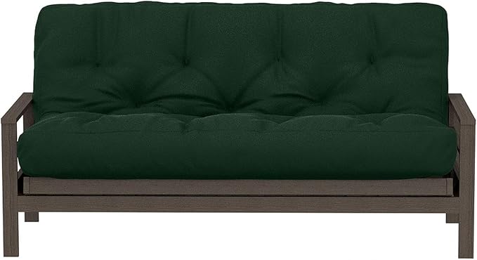 Royal Sleep Products by The Futon Factory 6 inch Foam Futon Mattress - Solid Hunter Green Cover - Twin Size - CertiPUR Certified Foams - Made in USA - Replacement Mattress - (Frame not Included)