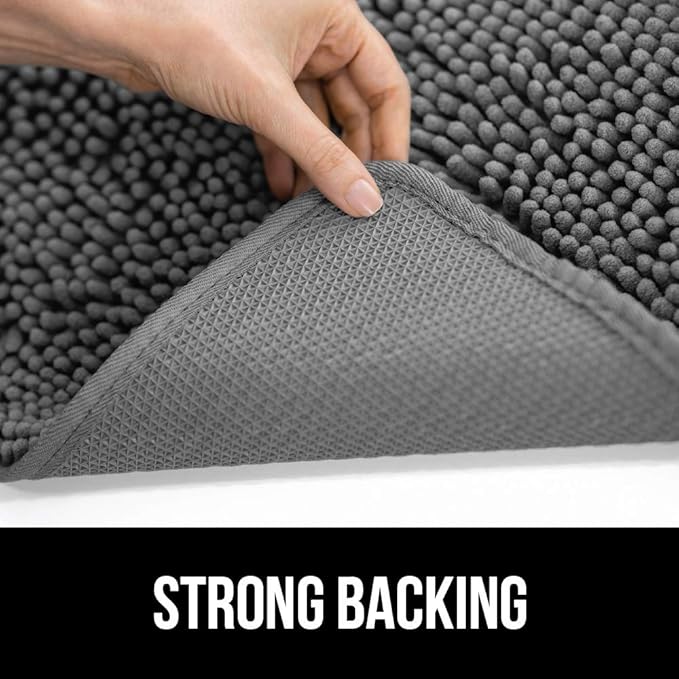 GORILLA GRIP SOAKSTOPPER Dog Door Mat, Machine Washable Rug Absorbent Doormat Captures Moisture Mud Dirt, Quick Dry Soft Chenille Entryway Rugs Indoor Entrance Mats for Dog Paws, 24x17 Beige Ivory